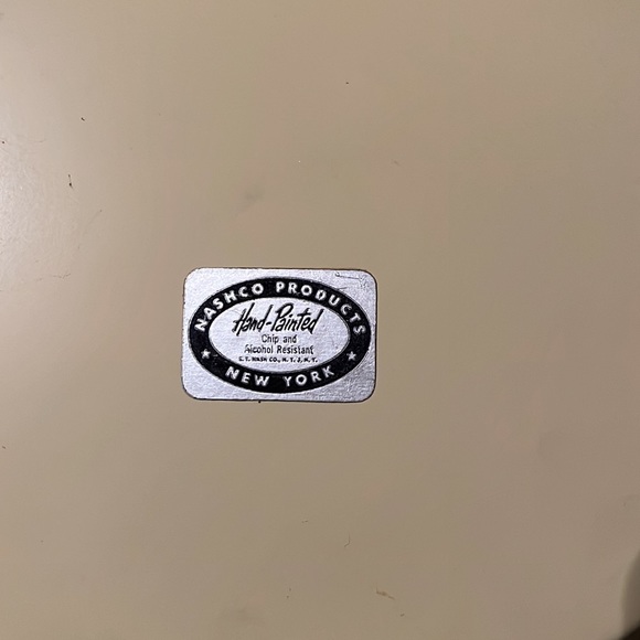 Vintage Nashco Tole Hand-Painter Gold w/Flowers Easter Spring Tray - Picture 5 of 5